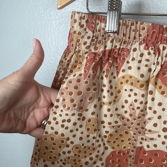 Madewell women’s oversized pajama shorts in zoo pockets linen/cotton large - Picture 4 of 8